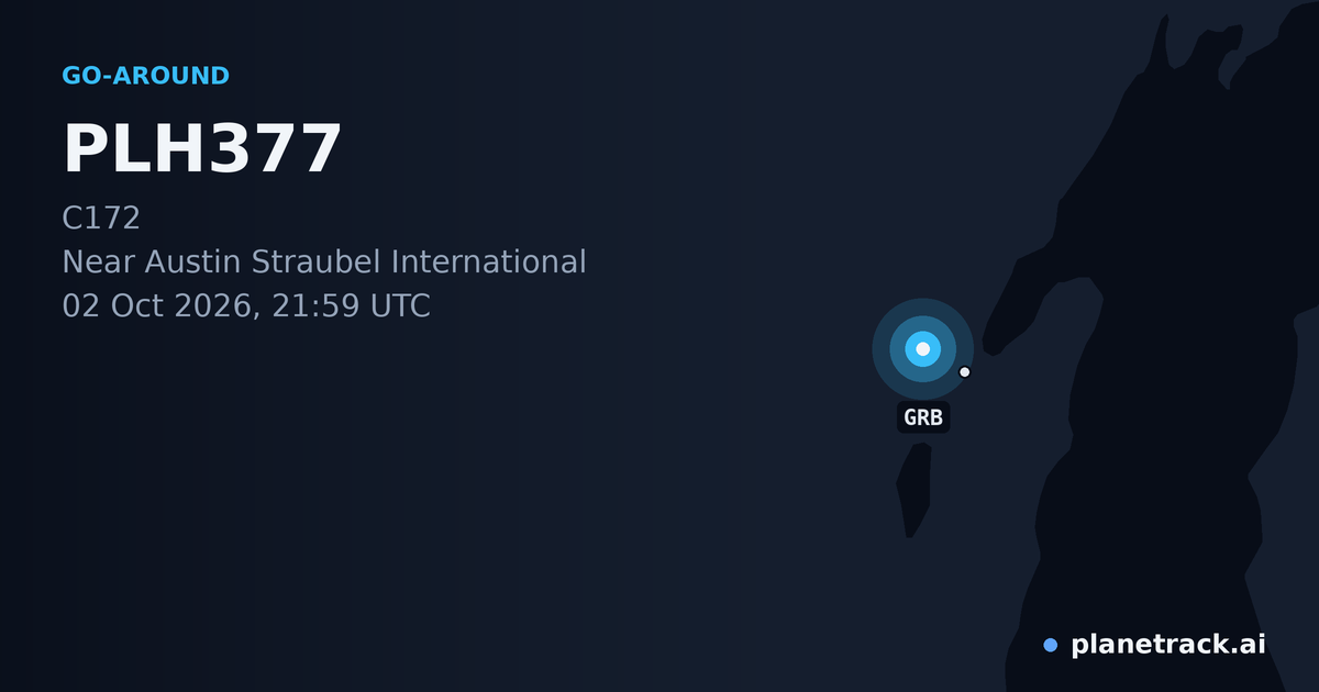 Map of where PLH377's go-around happened