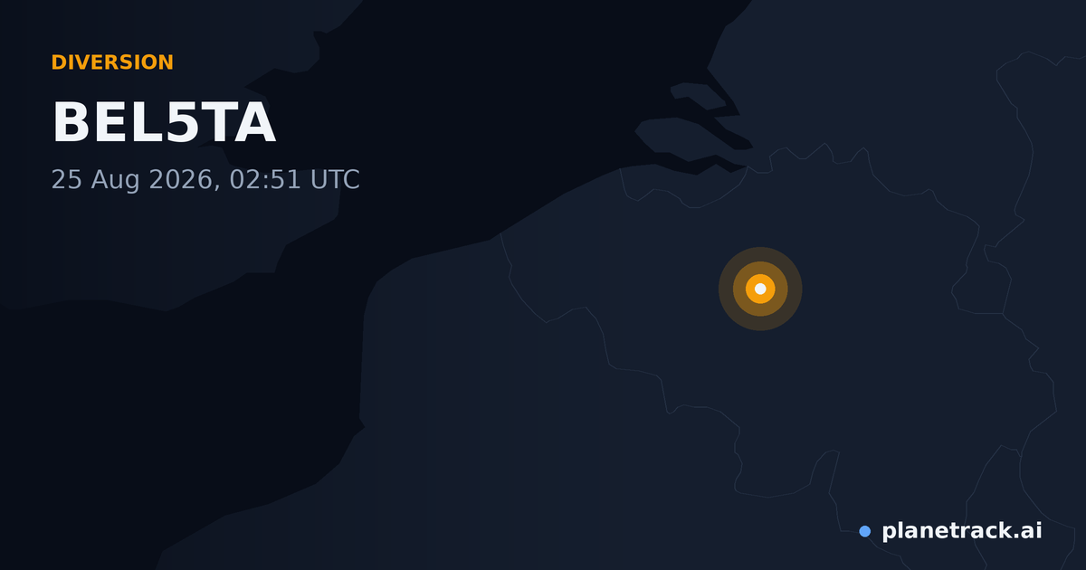 Map of where BEL5TA's diversion happened