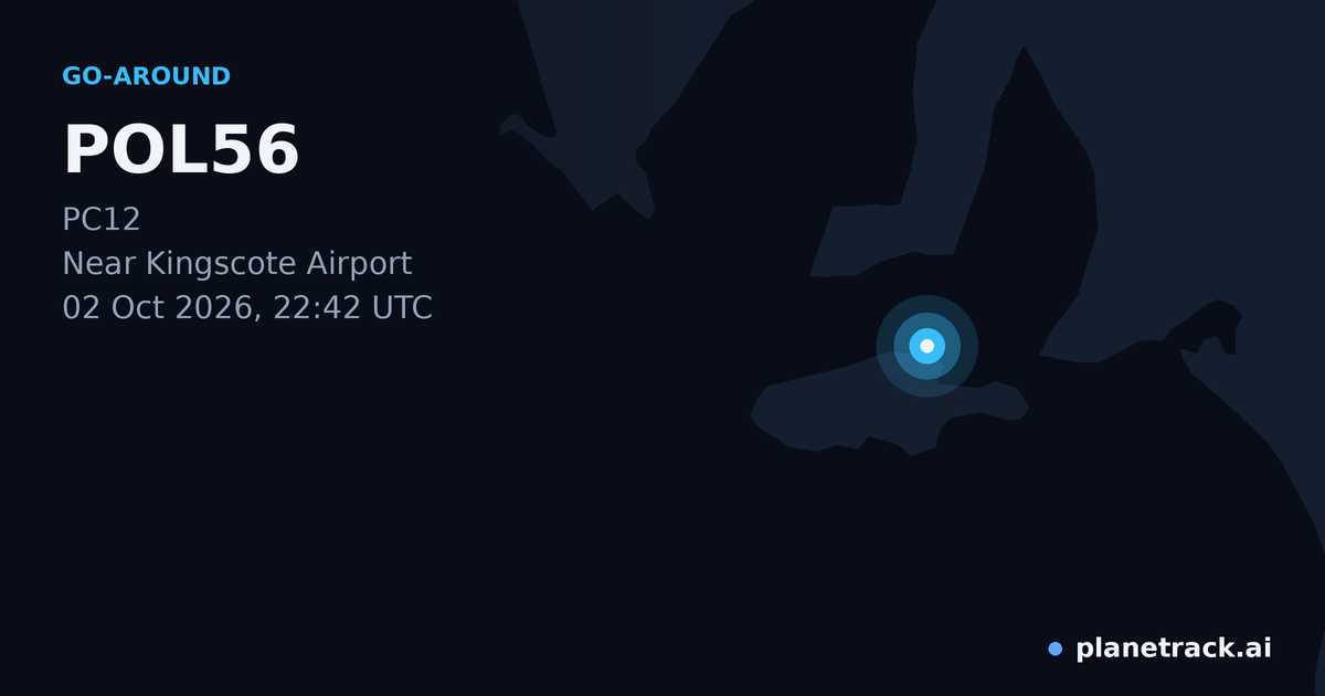 Map of where POL56's go-around happened