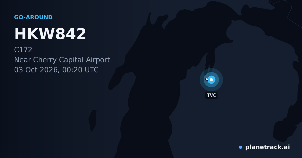 Map of where HKW842's go-around happened