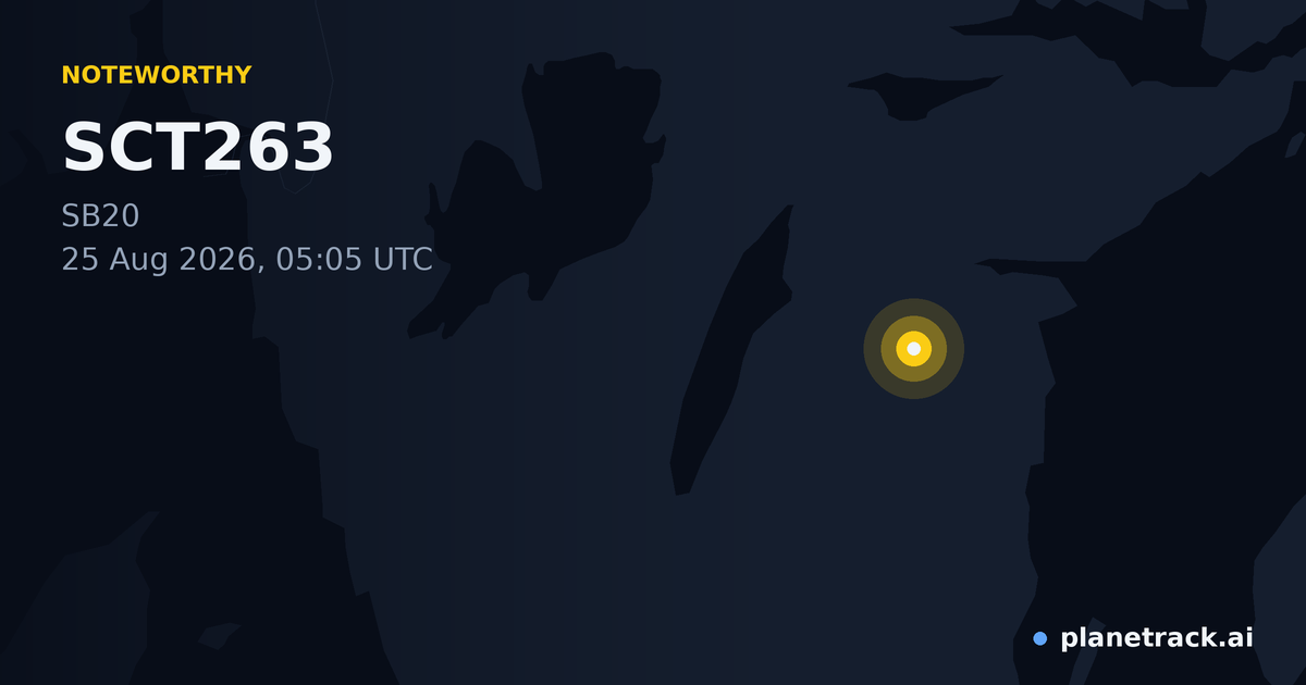 Map of where SCT263's special aircraft happened
