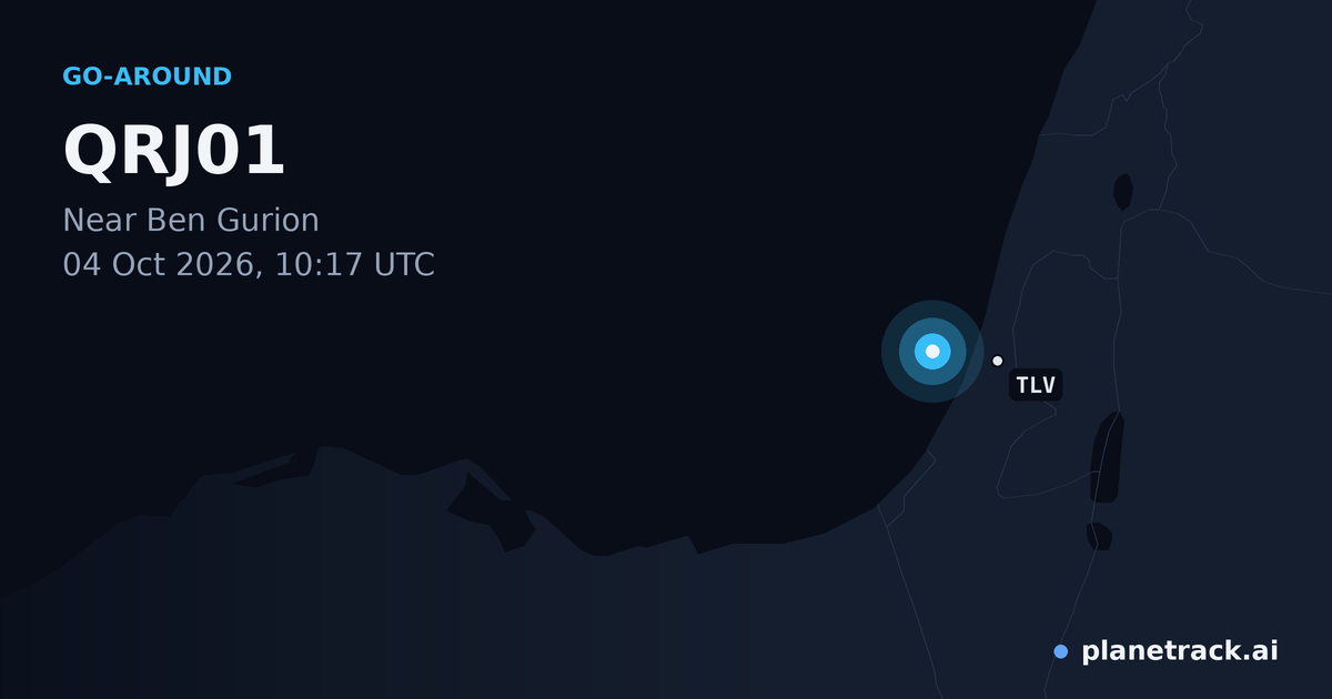 Map of where QRJ01's go-around happened