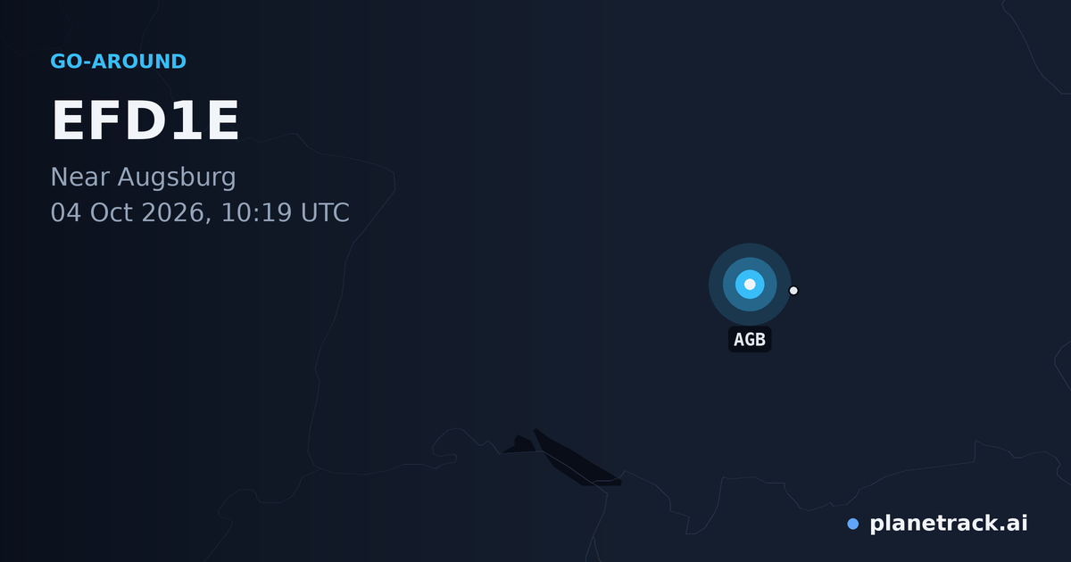 Map of where EFD1E's go-around happened