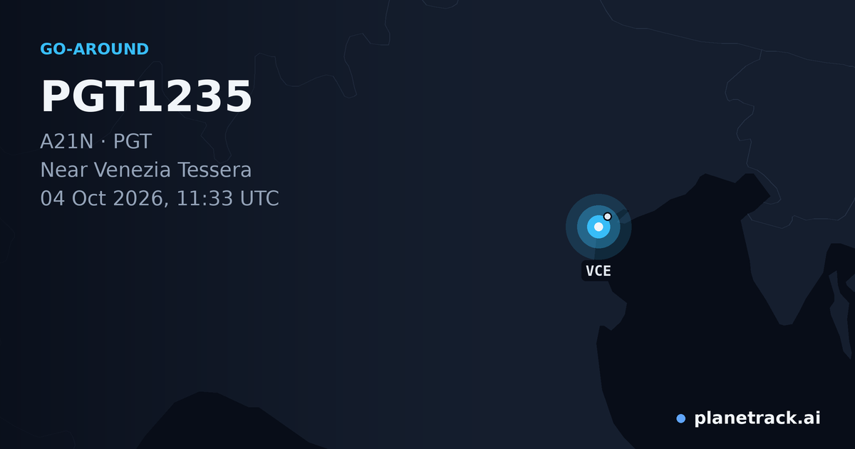 Map of where PGT1235's go-around happened
