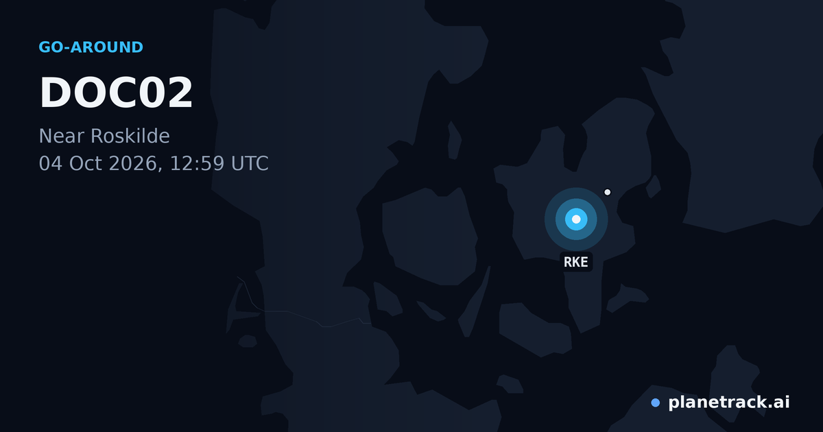 Map of where DOC02's go-around happened
