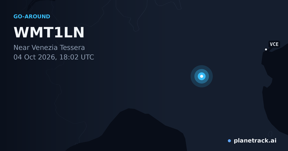 Map of where WMT1LN's go-around happened