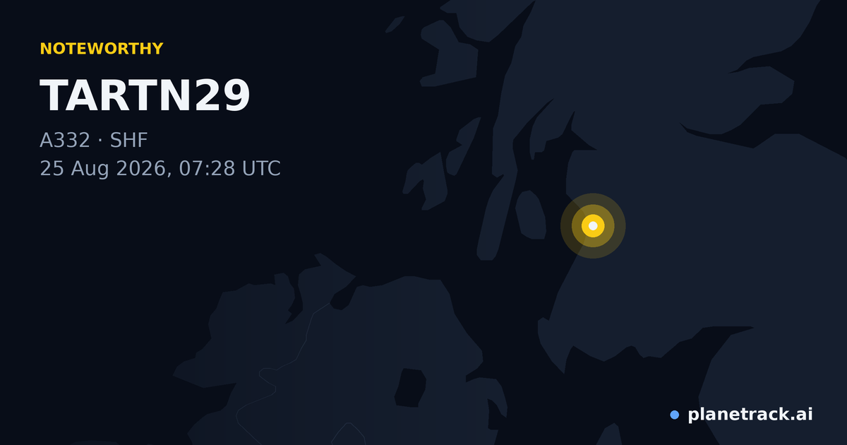 Map of where TARTN29's special aircraft happened