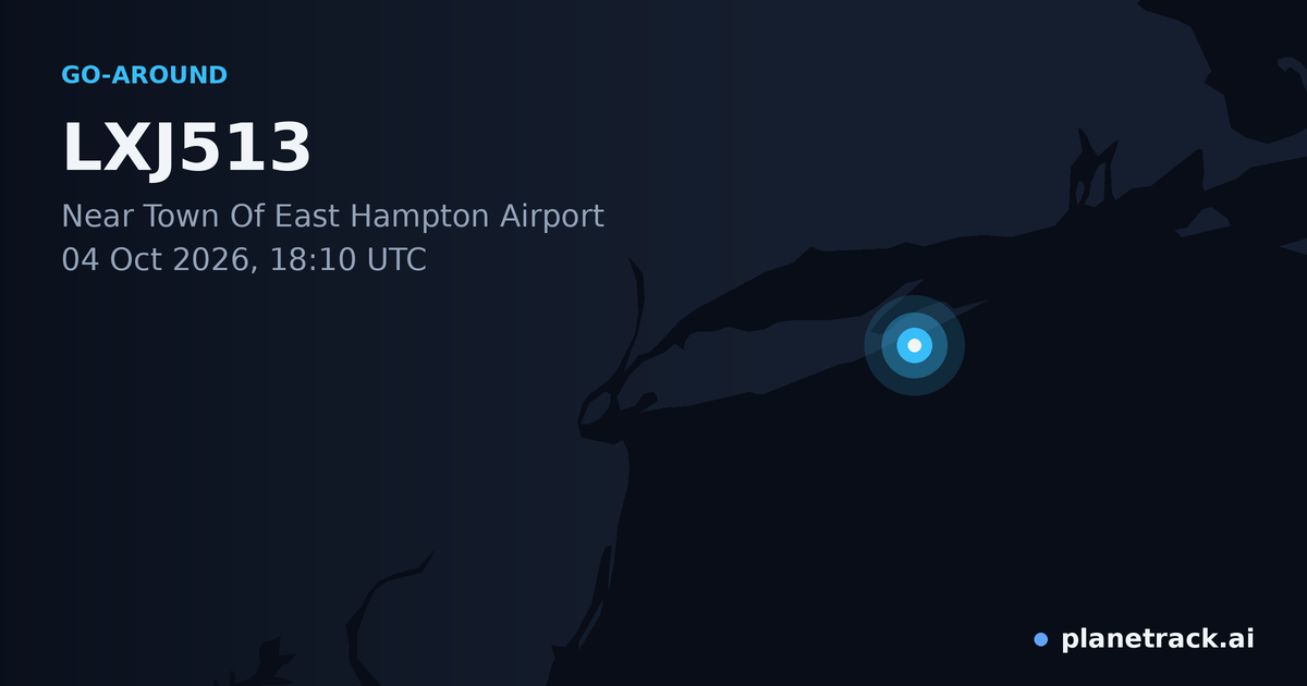 Map of where LXJ513's go-around happened