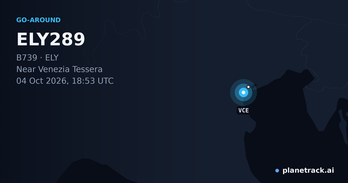 Map of where ELY289's go-around happened