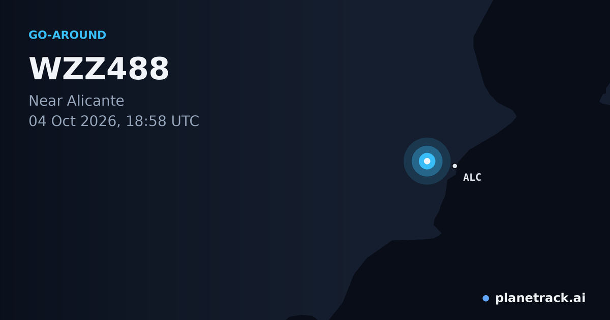 Map of where WZZ488's go-around happened
