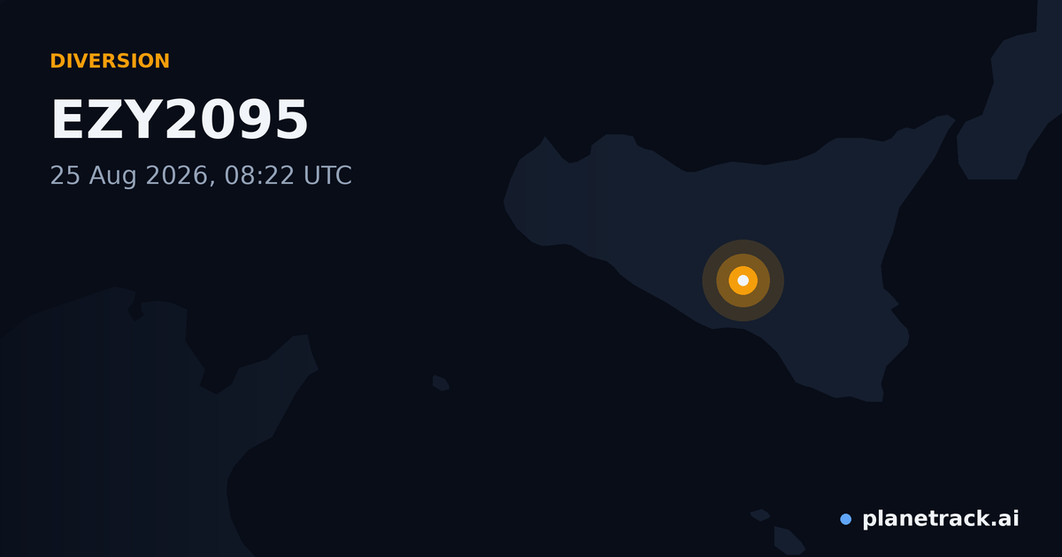 Map of where EZY2095's diversion happened