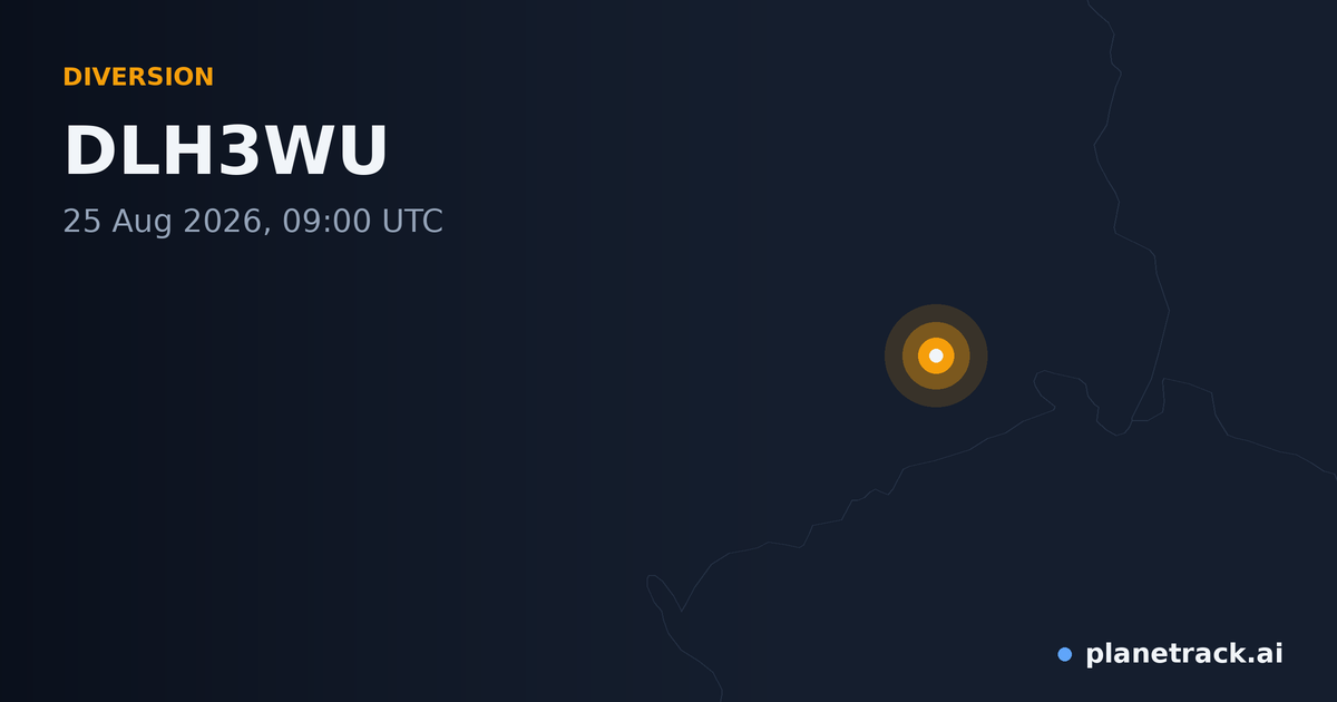 Map of where DLH3WU's diversion happened