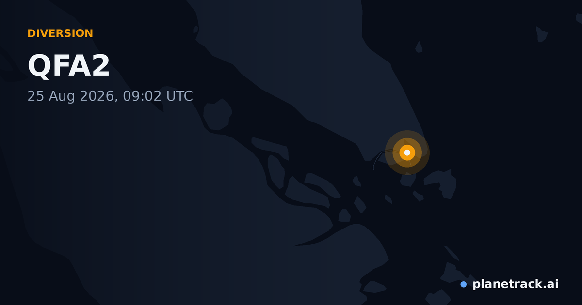 Map of where QFA2's diversion happened