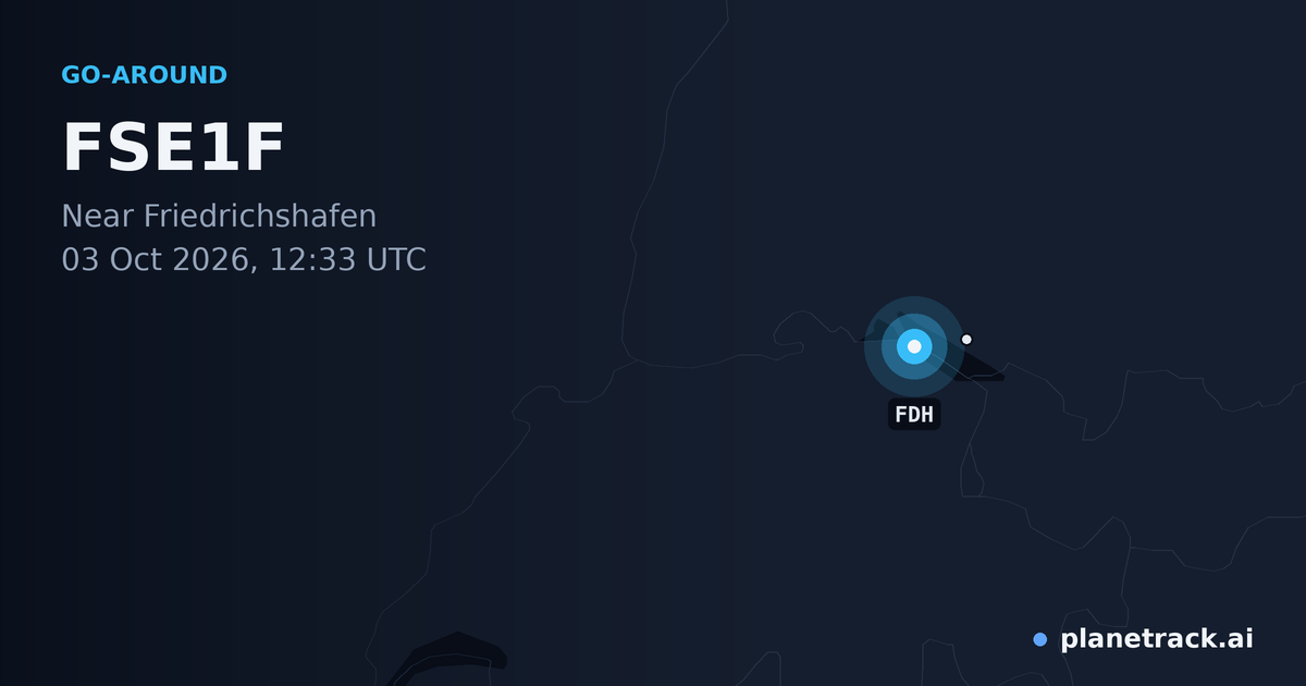 Map of where FSE1F's go-around happened