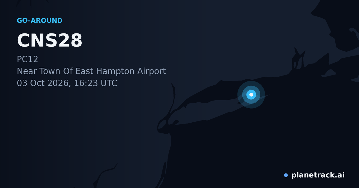 Map of where CNS28's go-around happened
