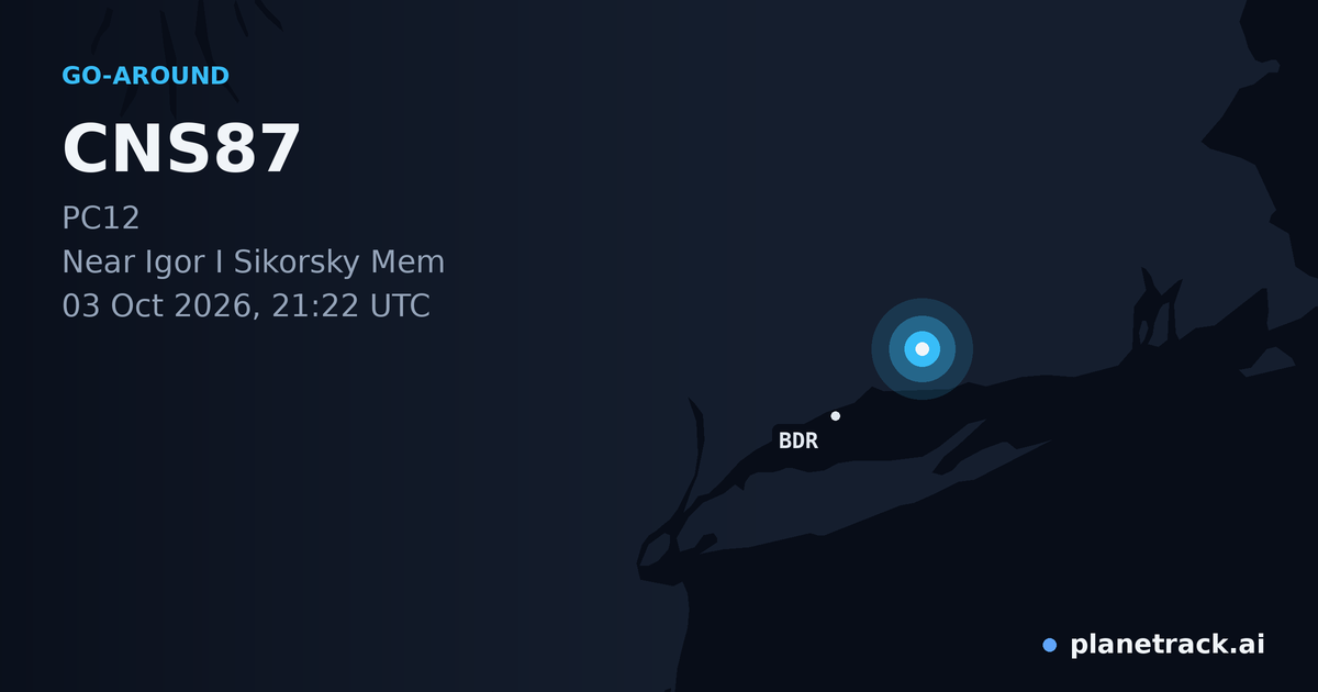 Map of where CNS87's go-around happened