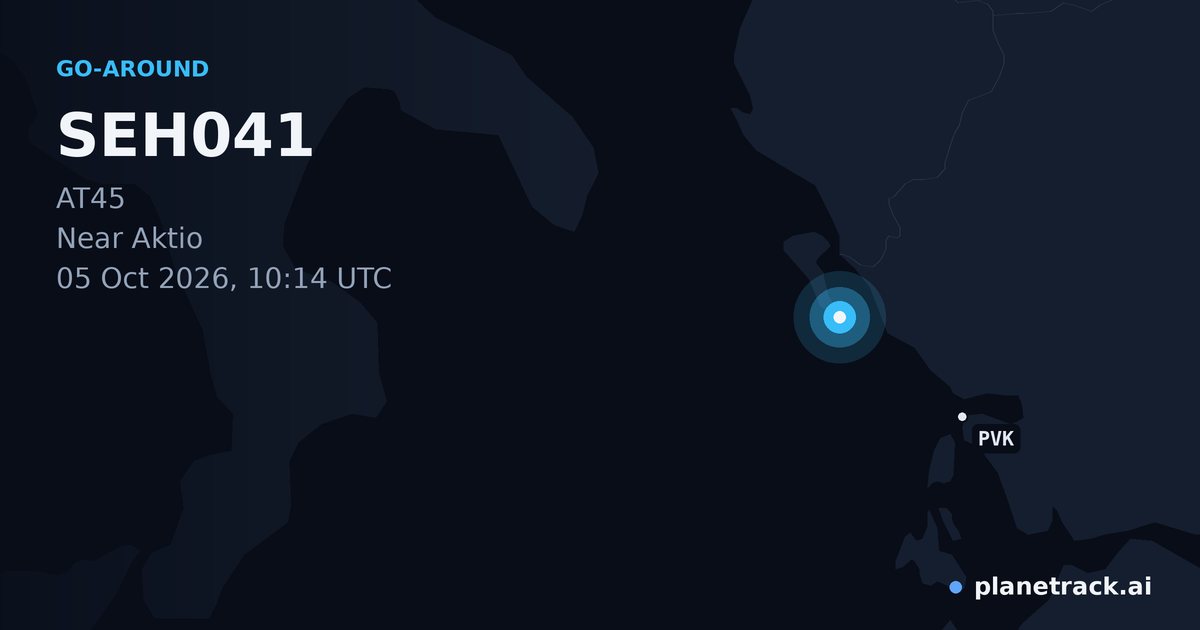 Map of where SEH041's go-around happened