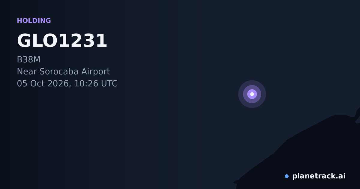 Map of where GLO1231's holding pattern happened