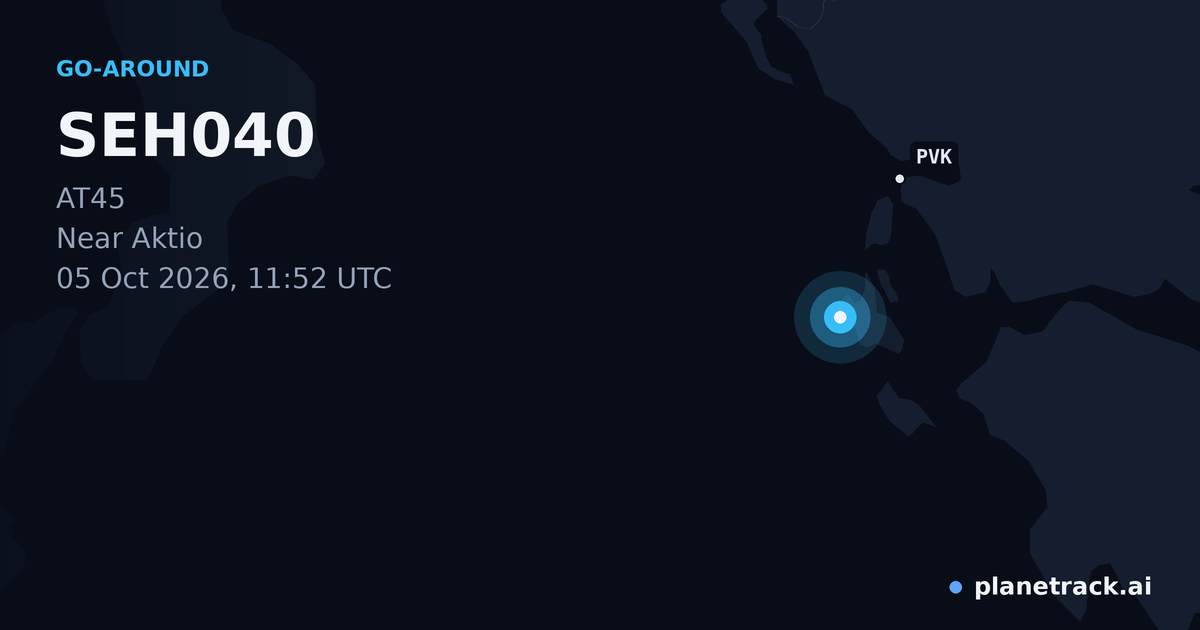 Map of where SEH040's go-around happened