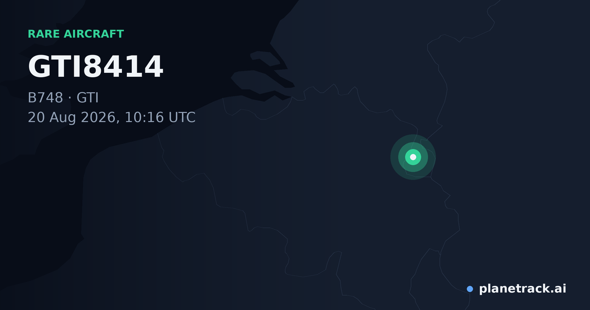 Map of where GTI8414's rare aircraft happened