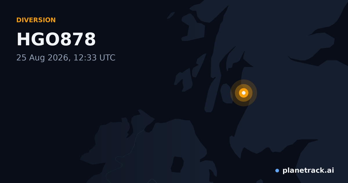 Map of where HGO878's diversion happened