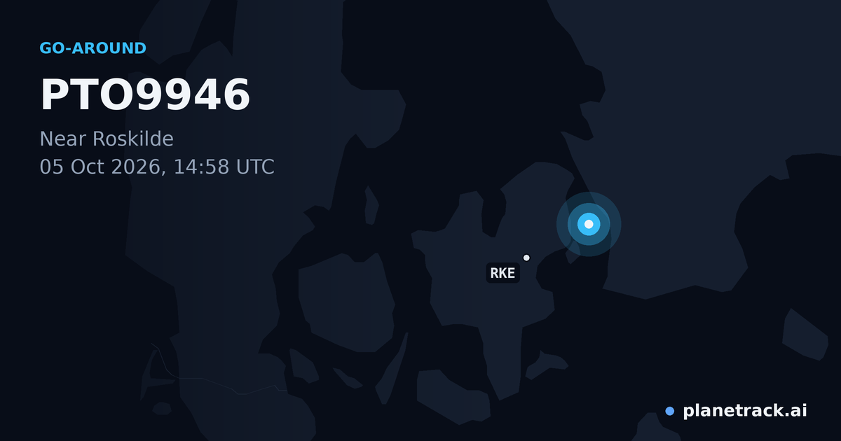 Map of where PTO9946's go-around happened