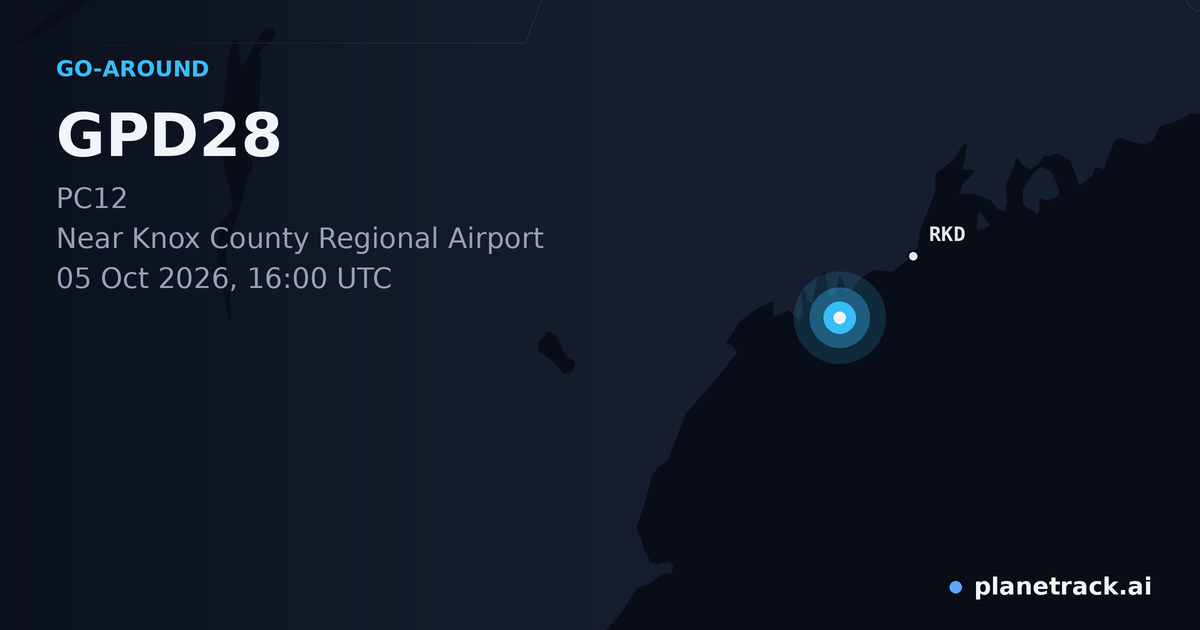 Map of where GPD28's go-around happened