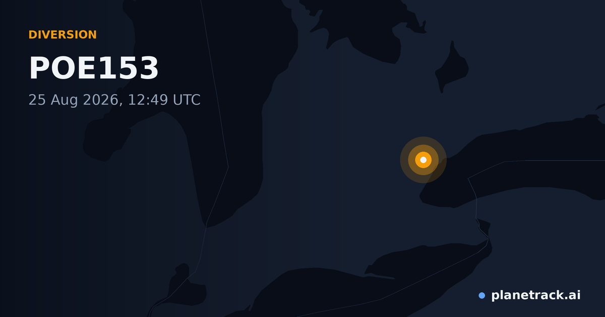 Map of where POE153's diversion happened