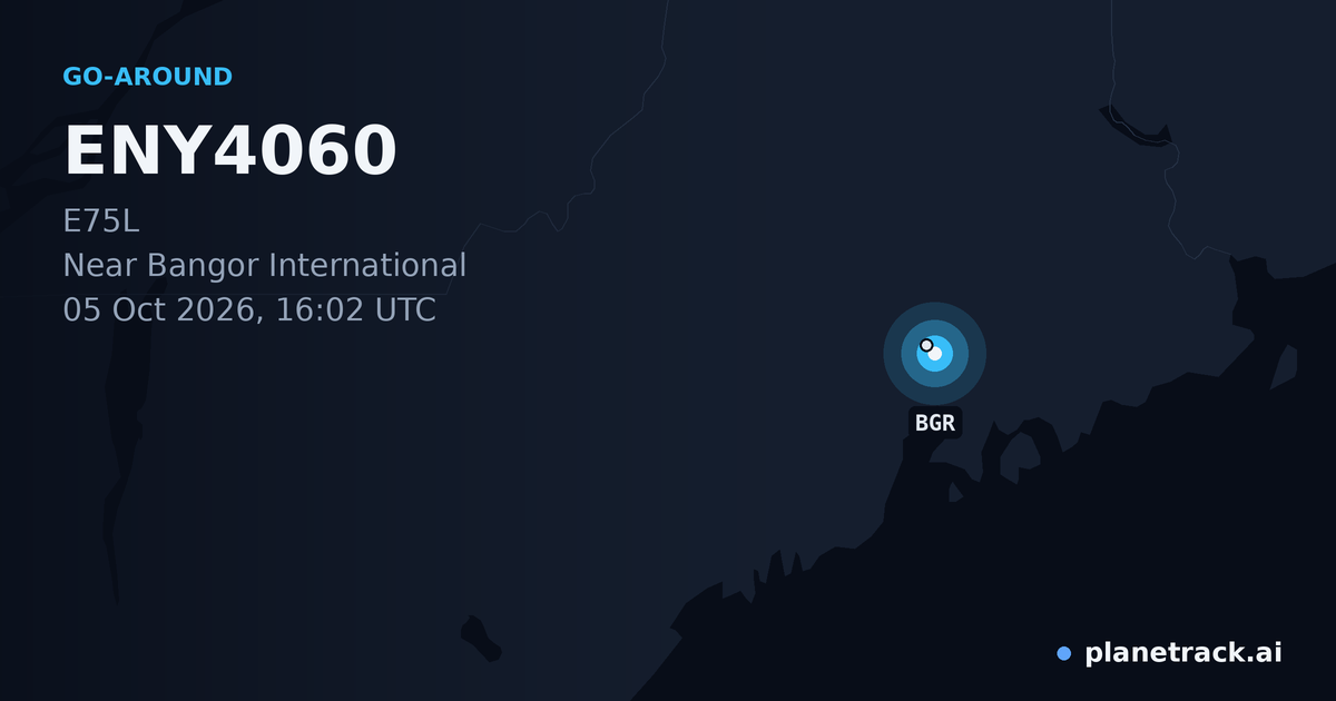 Map of where ENY4060's go-around happened