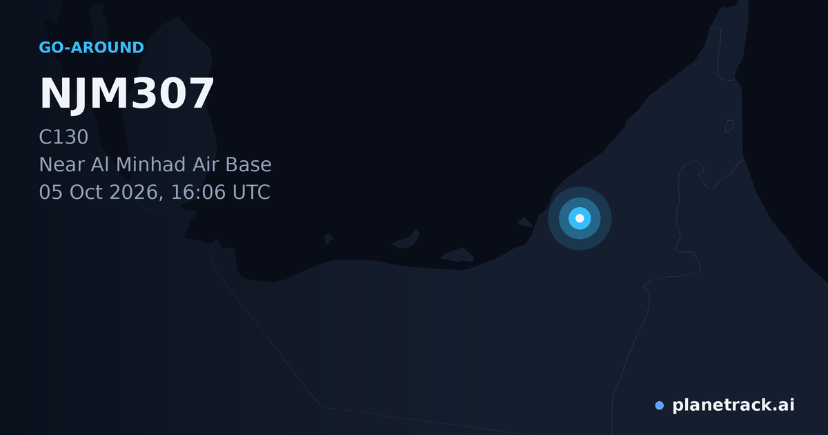 Map of where NJM307's go-around happened