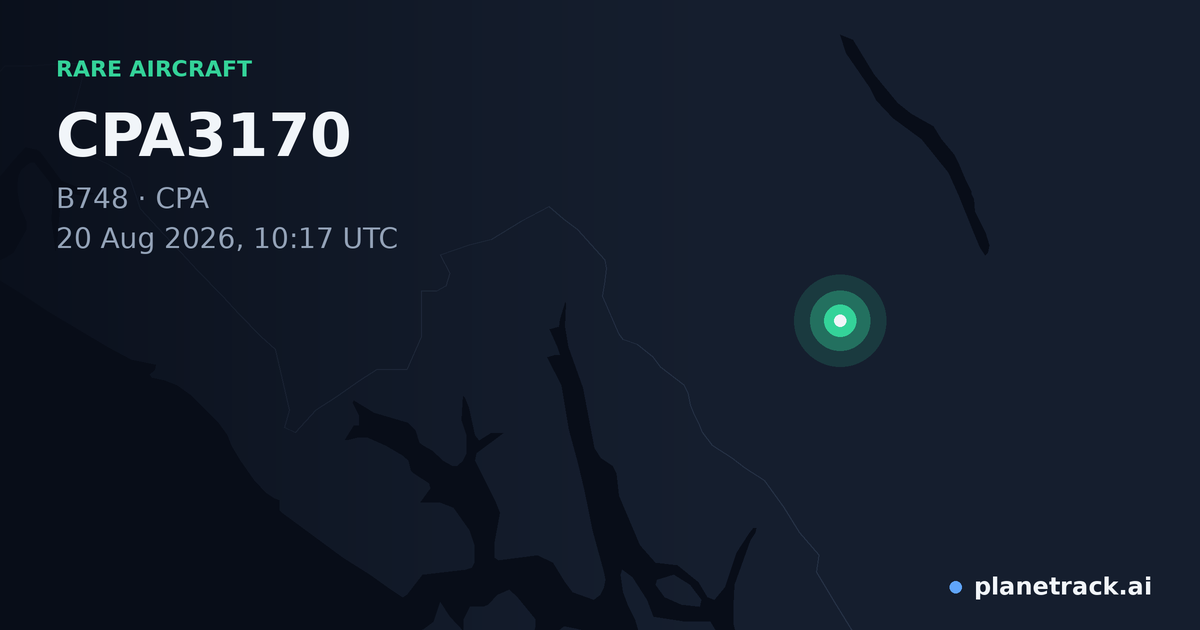Map of where CPA3170's rare aircraft happened