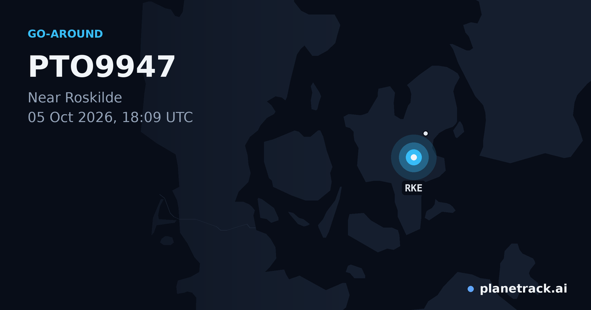 Map of where PTO9947's go-around happened