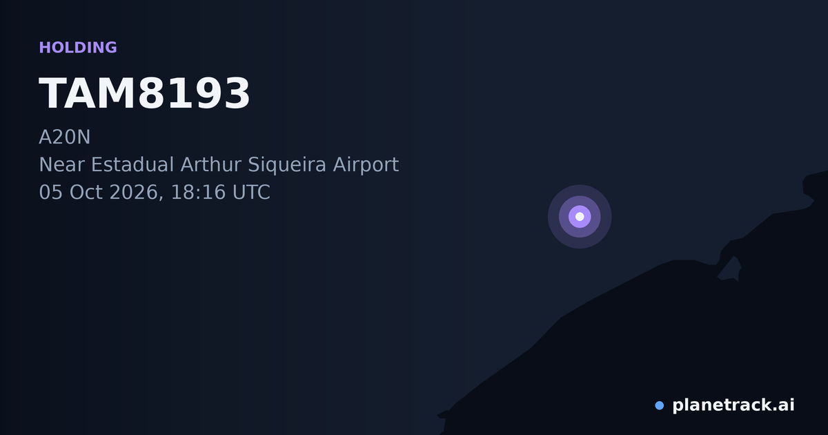 Map of where TAM8193's holding pattern happened