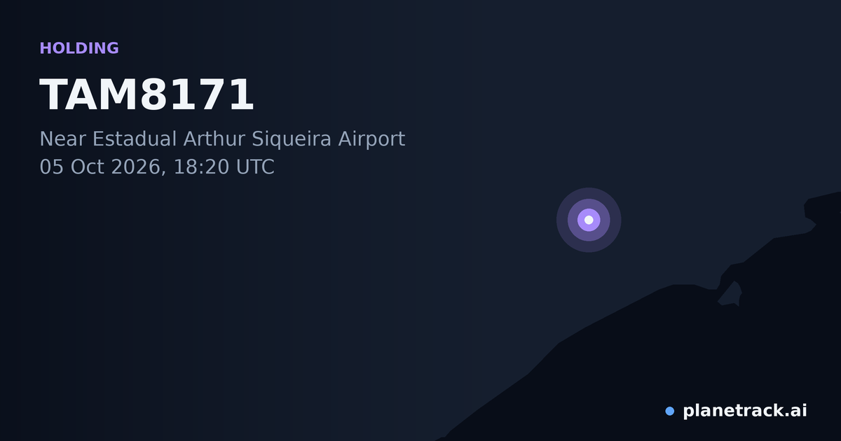 Map of where TAM8171's holding pattern happened