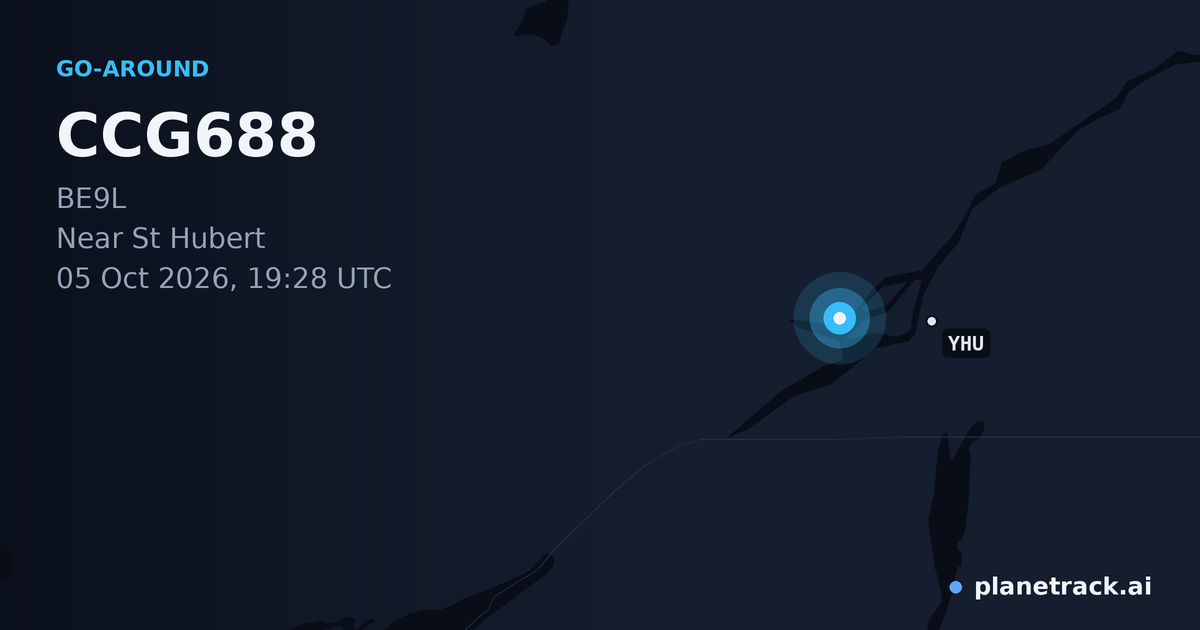 Map of where CCG688's go-around happened