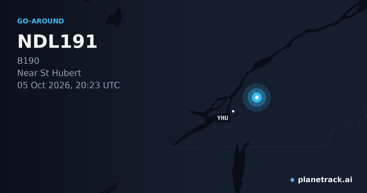 Map of where NDL191's go-around happened