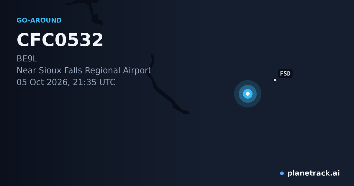 Map of where CFC0532's go-around happened