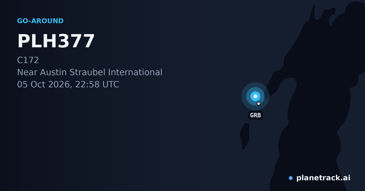 Map of where PLH377's go-around happened