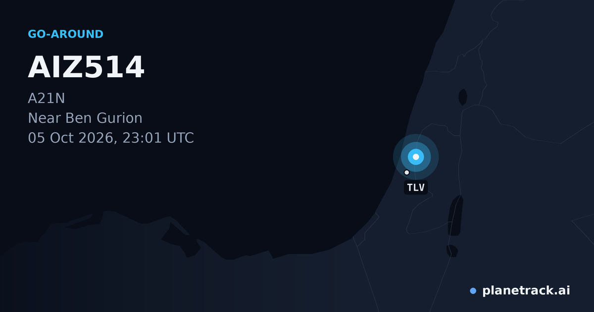Map of where AIZ514's go-around happened