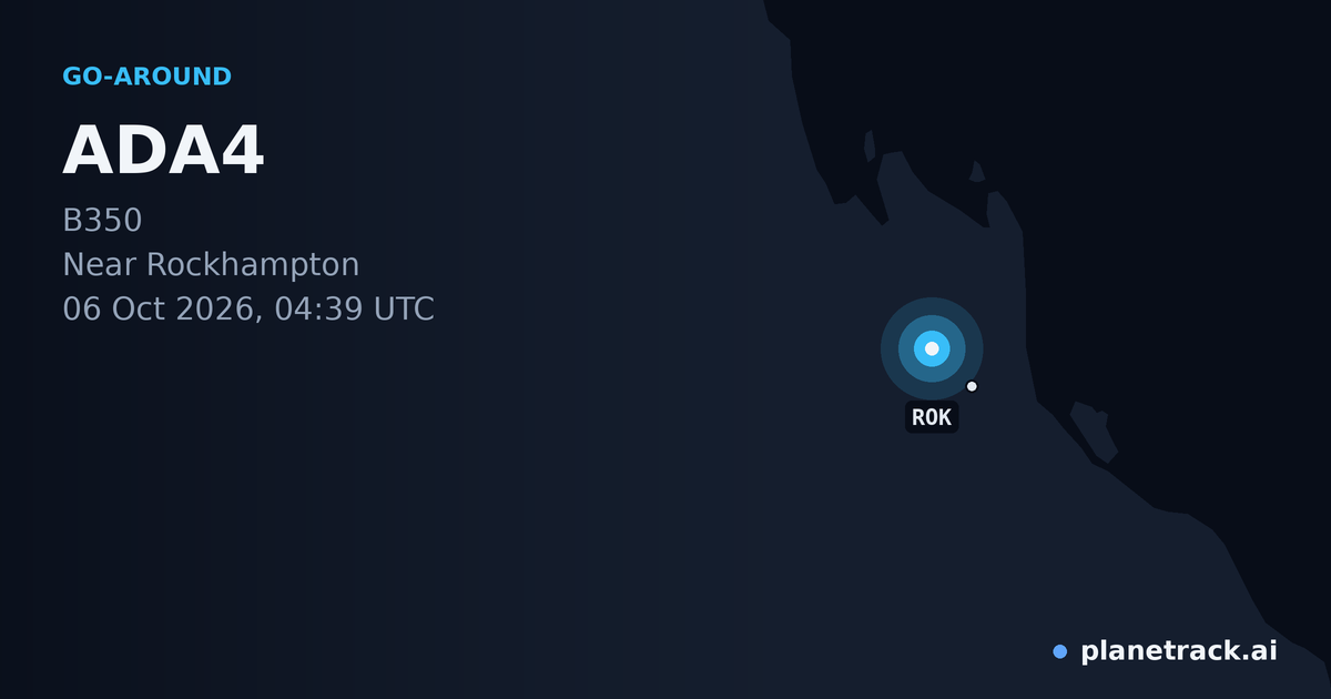 Map of where ADA4's go-around happened