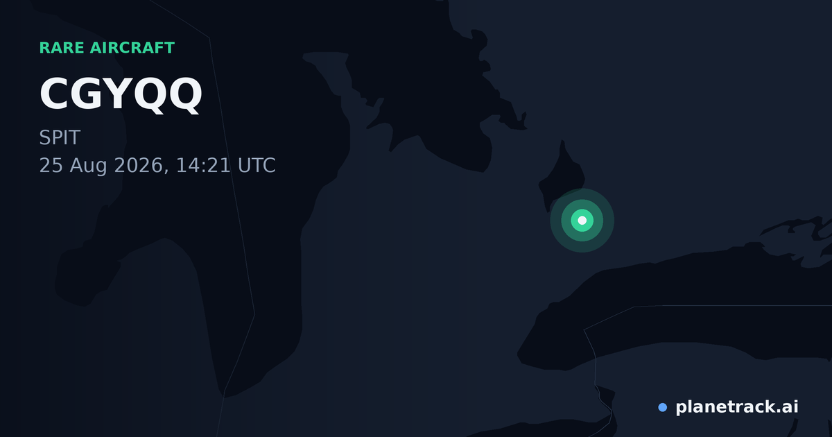 Map of where CGYQQ's rare aircraft happened