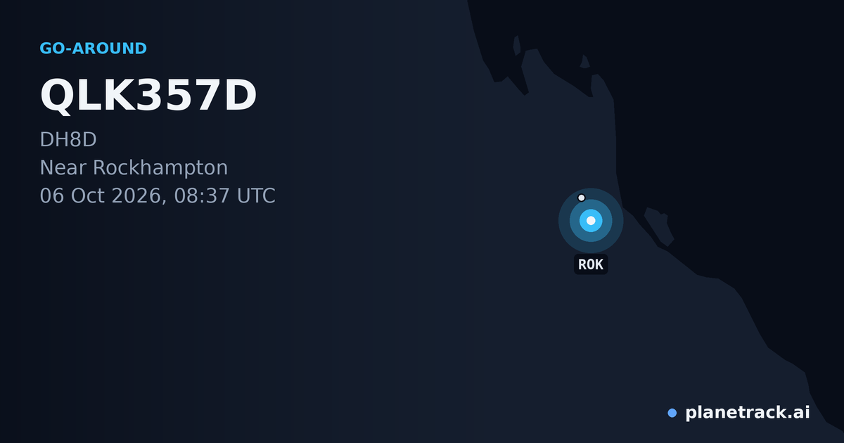 Map of where QLK357D's go-around happened