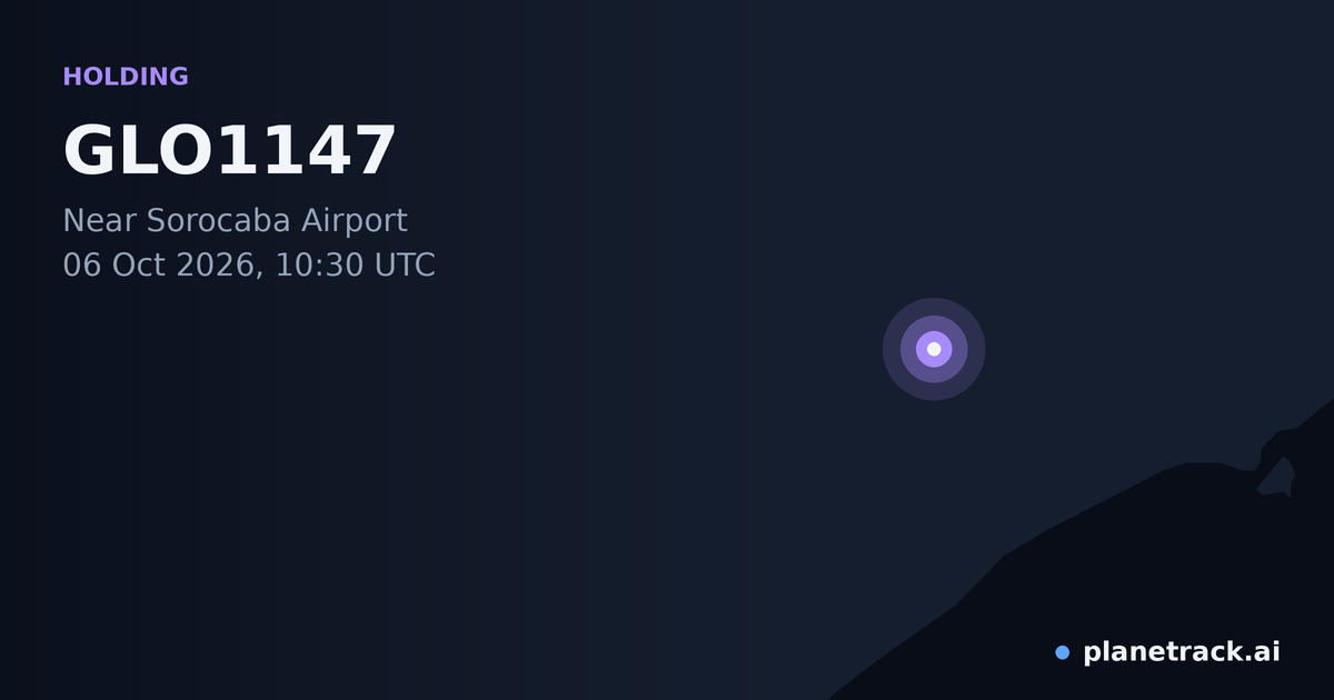 Map of where GLO1147's holding pattern happened
