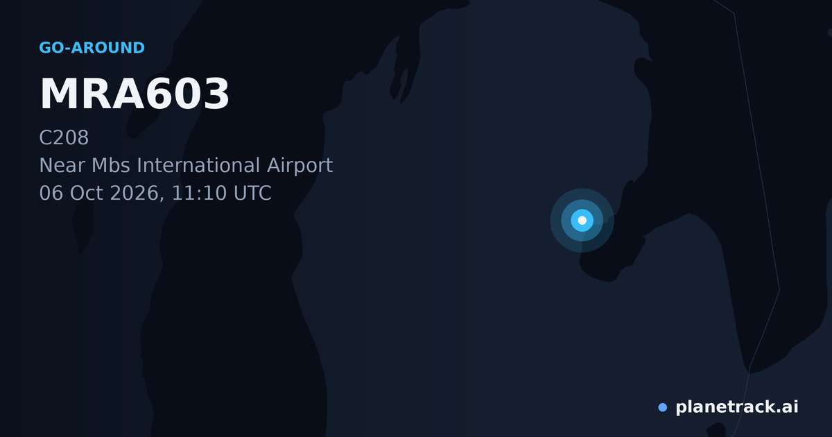 Map of where MRA603's go-around happened