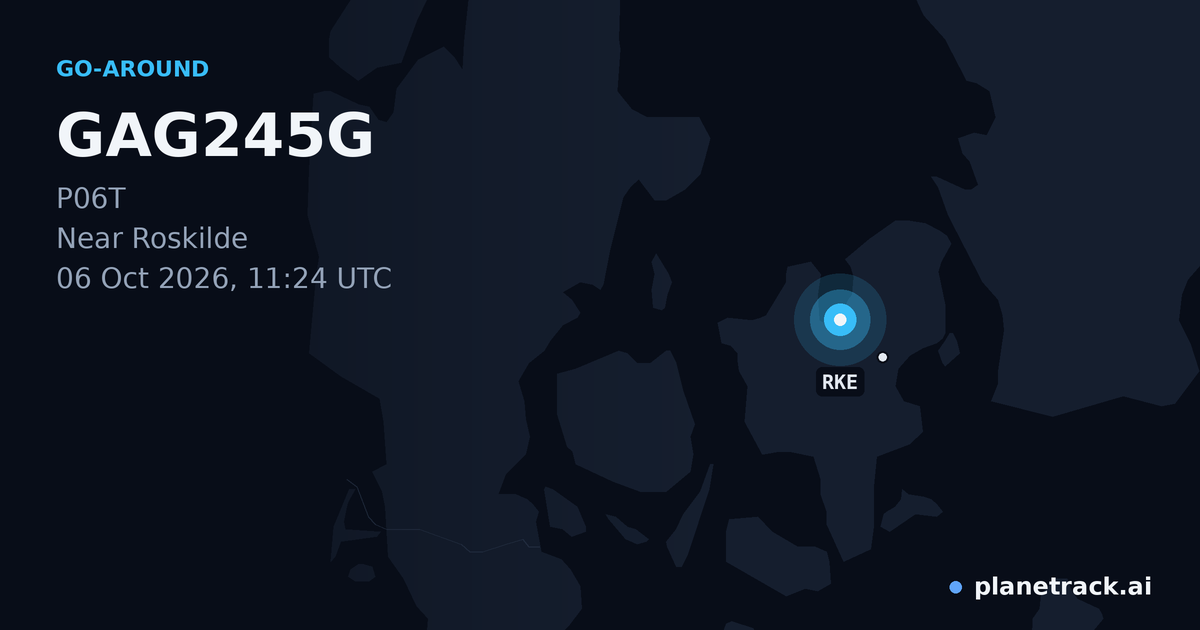 Map of where GAG245G's go-around happened