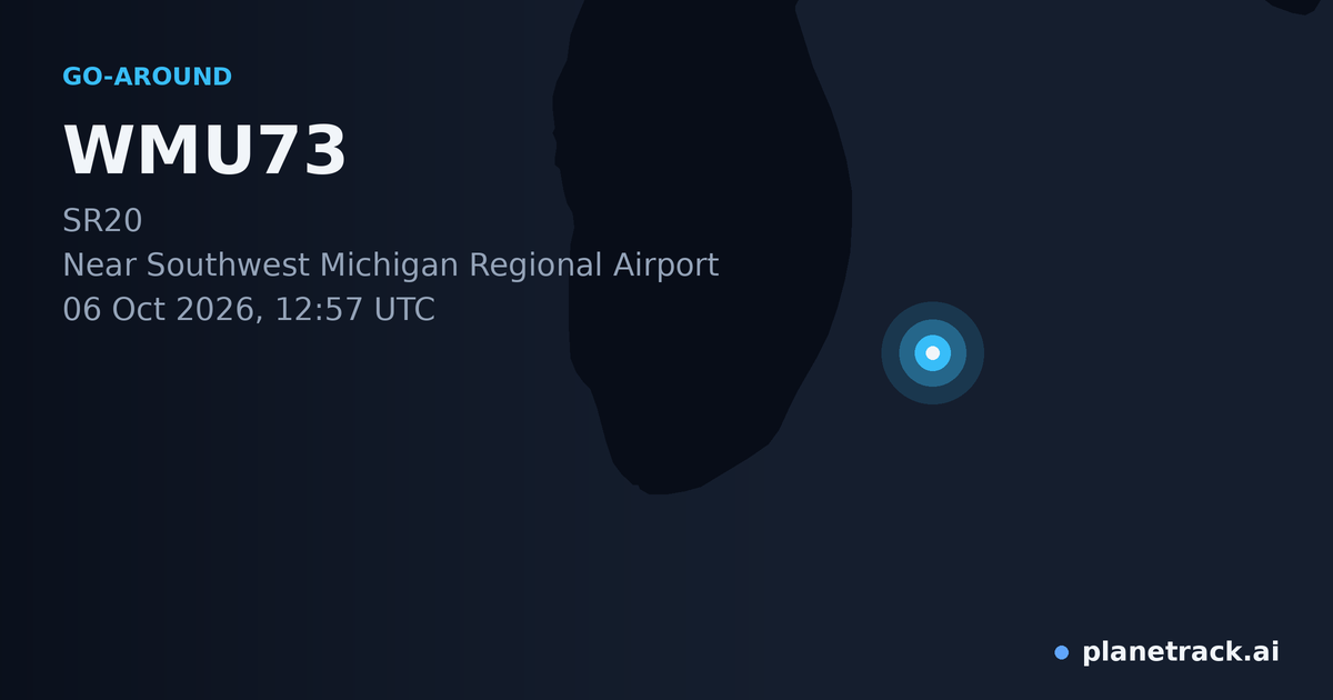 Map of where WMU73's go-around happened