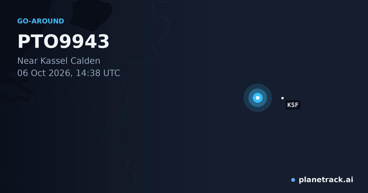 Map of where PTO9943's go-around happened