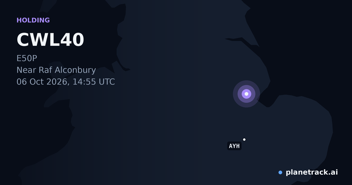 Map of where CWL40's holding pattern happened