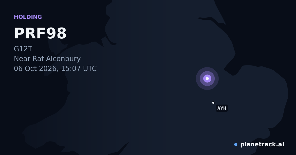 Map of where PRF98's holding pattern happened