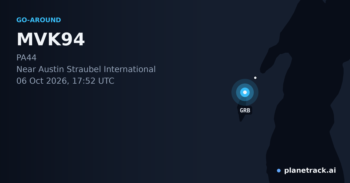 Map of where MVK94's go-around happened